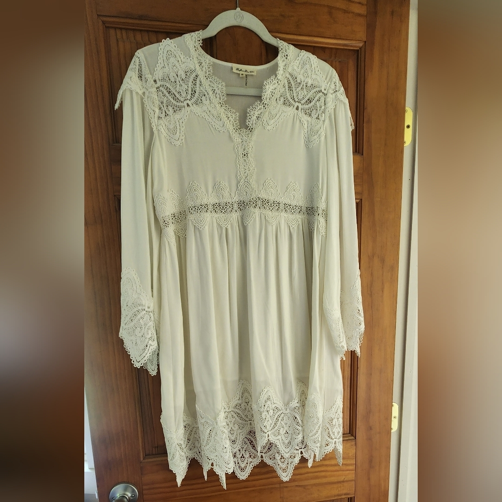 Southern Fried Chics White Lace Dress